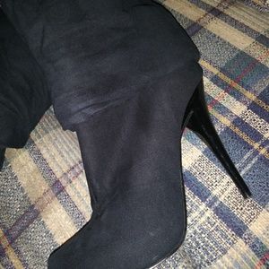 Antonio Melani Suede Black stilletto boot